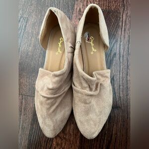 Women's Suede Ankle Boots - Tan